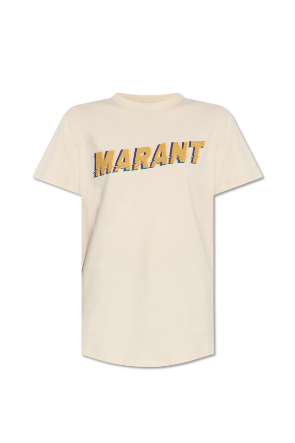 VIP【関税送料無料】希少 MARANT ETOILE ECRU COTTON T-SHIRT 